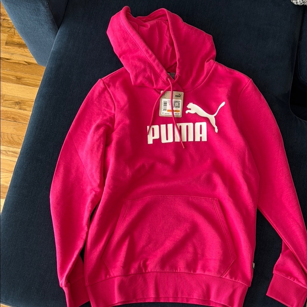 NWT Bright Pink Puma Hoodie